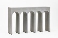 Mobilier minimaliste Wabi-sabi Esthétique Art déco Design arqué ajouré Table d'appoint en béton