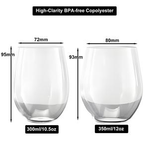 Copa <span class=keywords><strong>de</strong></span> Vino Personalizada con Logotipo, Color y Tamaño, <span class=keywords><strong>de</strong></span> Tritán Transparente, sin Tallo, <span class=keywords><strong>de</strong></span> Alta Claridad, Libre <span class=keywords><strong>de</strong></span> BPA e Irrompible - Product Image 5