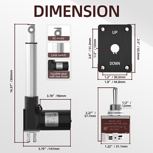 Wholesale 12v IP54 Waterproof Electric <b>Linear</b> <b>Actuator</b> 6000n Controller 6" 4mm/s Stroke Rohs CE Certified For Home RV Automation - Product Image 5