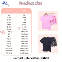 Yiying Custom Color Meisjes Zomerset Korte Mouwen Top & Gelaagde Tulle Rok Tweedelig Set Zachte Katoenen Stof Meisjeskleding