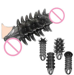 Многоразовая насадка из ТПЭ, мягкий силиконовый чехол для члена с функцией блокировки спермы и стимуляции клитора, секс-игрушка для мужчин и пар - Product Image 2