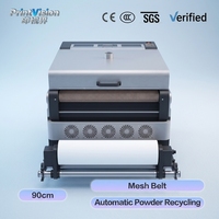 Machine à secouer DTF de 90 cm avec système de recirculation de poudre, usage commercial pour la production de t-shirts avec 4 têtes XP600