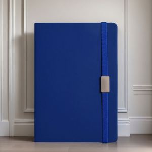 Personalised <b>A5</b> PU Leather <b>Notebook</b> Hardcover Spiral Bound with Elastic Strap Promotional Logo Printing for Business Use - Product Image 3