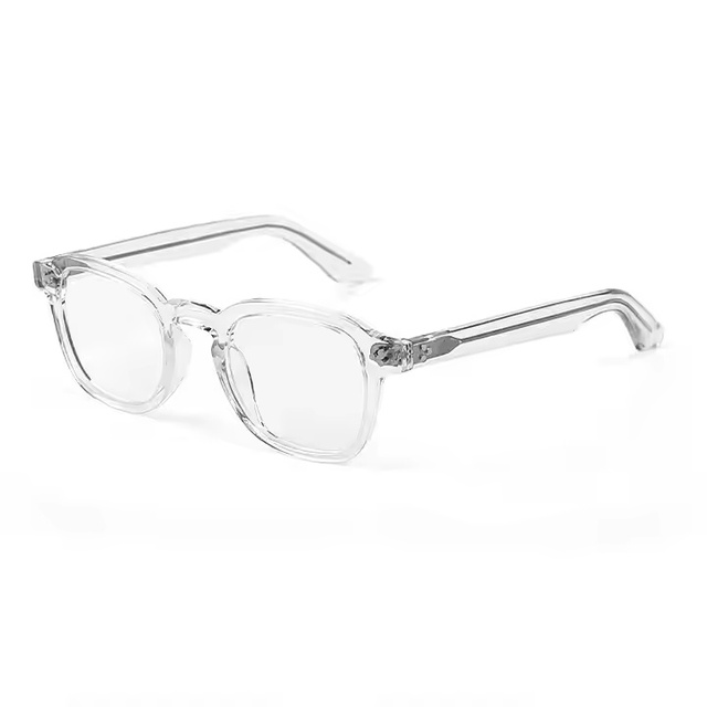 Customized Green Transparent Reading Glasses Frames Classic Acetate Eyeglasses Diamond Face Shape Match Optical Drawing Services