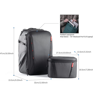 Ba lô chống nước PGYTECH OneMo 2 dành cho máy ảnh Canon Fuji, có túi đeo vai, đựng laptop 16 inch, dành cho nhiếp ảnh gia - Product Image 6