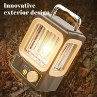 Lanterne de camping portable, lampe rechargeable par USB, lumière LED rétro pour les situations d'urgence, la randonnée, la tente, la lumière de nuit, la lampe de camping