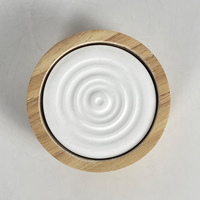 Diffuseur d'huiles essentielles en pierre de lave personnalisé en usine, prix de gros, avec plateau en bois - Aromatique
