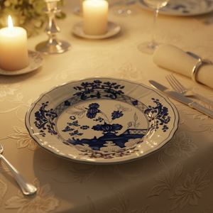 Platos de Porcelana Vintage al por Mayor, Platos Decorativos con Base Rosa y Flores Rojas para Decoración de Mesa de Banquete de Boda - Product Image 5