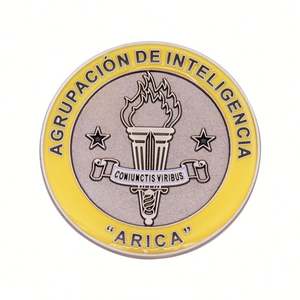 Moneda de desafío personalizada de doble cara Zhongshan KST, de acero inoxidable, aleación de zinc, latón, chapada en oro, con esmalte suave 3D y fundición en oro. - Product Image 2