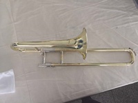 Good Quality Yellow Brass Gold Lacquer Bb Key Slide Trumpet (JSTR-300)