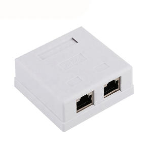 Nhà Máy Giá 2 cổng Hộp nối RJ45 CAT5e CAT6 UTP FTP STP bề mặt gắn kết Keystone jack - Product Image 1
