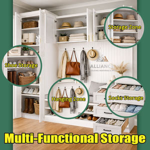 Armarios de Almacenamiento para Entrada Hechos a Medida |   Armarios de entrada de madera para apartamentos |   Armarios de Almacenamiento para Pasillo Estilo Americano - Product Image 2