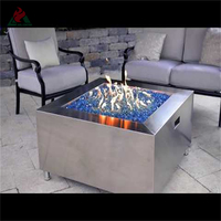 Chauffage électrique de patio de Camping en plein air, cormeau de feu décoratif en acier, table