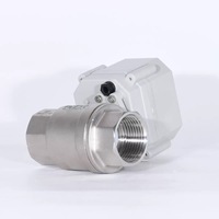 Mini vanne à bille électrique haute performance en acier au carbone SS304 filetée en acier inoxydable avec actionneur électrique 24V CC/ 380V CA