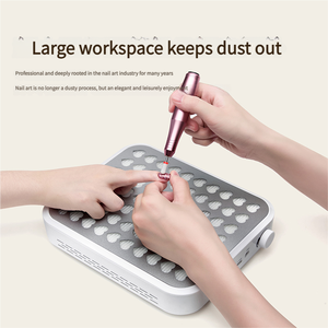 Vente directe d'usine, série rose, aspirateur à poussière pour ongles de 56 W haute puissance, matériau ABS, filtre à poussière pour salon de manucure, logo personnalisé en gros - Product Image 5