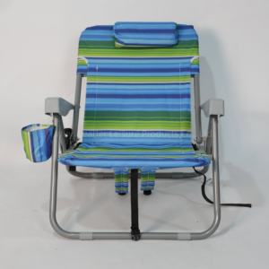 คุณภาพสูงผ้าน้ำหนักเบาเฟอร์นิเจอร์กลางแจ้งออกแบบโลโก้ที่ทันสมัยที่นั่งต่ำเก้าอี้ชายหาดกระเป๋าเป้สะพายหลังเฉพาะความต้องการ - Product Image 3