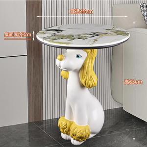 Estatua de Animal de resina personalizada y moderna para el hogar, pequeña mesa auxiliar, escultura de perro para sala de estar, sofá, mesa de esquina lateral, mesa de centro - Product Image 1