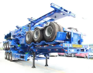 Yong Xing 3 차축 40/45ft 컨테이너 운송 트럭 트레일러 판매 하중 50 톤 컨테이너 포트 세미 트레일러 트럭