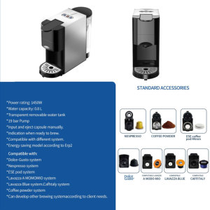 Machine à café à capsules 20 bars, 0,8 litre, petite machine à café multifonctionnelle pour la maison et le bureau - Product Image 2