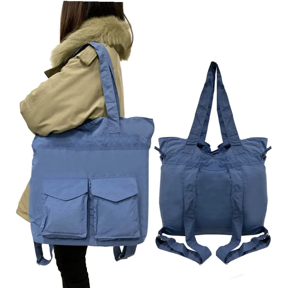 2 in 1 Shoulder Backpack 2024 Large Capacity Multi-function Custom Soft Portable Capacity Women Backpack Shoulder Bag Handbag