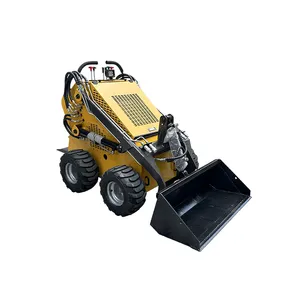 Envío gratis chino gran oferta CE aprobado Mini levantamiento de peso Cralwer goma pista cargador Skid Steer con carretera nieve barredora