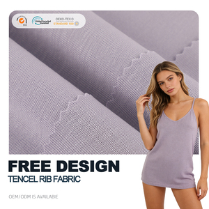 Proveedor Chino al por Mayor de Tela de Punto Interlock Elástica y Suave, 95% <span class=keywords><strong>Lyocell</strong></span>, 5% Spandex, para Ropa de Dormir - Product Image 1