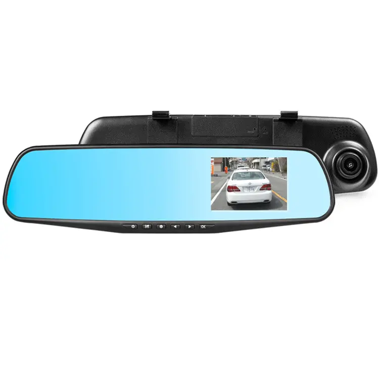 Hd 720p single lens dash cam mirror 2.4 inch rear view mirror dash cam backup camera dvr for car usb with motion detection