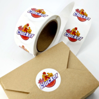 Etiquetas Adhesivas Redondas Personalizadas para Sellado de Alimentos, Resistentes al Agua, con Logotipo Impreso, para Empaquetado de Panadería