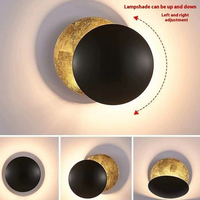 Applique Murale Concept Lune Éclipse Solaire, Décoration Vintage Nordique, Luminaire pour Couloir, Escalier, Bureau, Chambre, Chevet