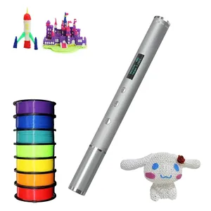 Stylo de dessin 3d le plus mince avec écran Oled stylo 3d éducatif imprimante 3d stylo métal le plus mince réglable pour adultes et enfants