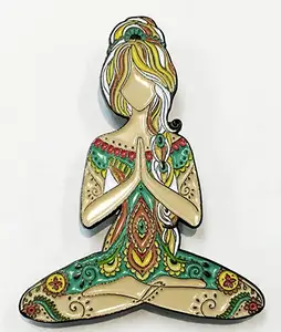 Yoga Girl Lotus Namaste soft Enamel Lapel Pin