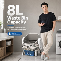 Toilette intelligente pour chat sans déchets, bac à litière autonettoyant épais pour plusieurs chats