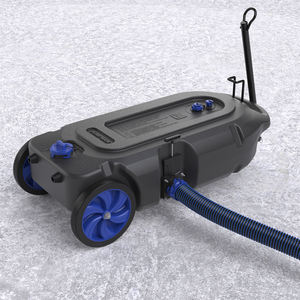 Réservoir de déchets portable pour camping-car de 34 gallons, bleu, avec 4 roues et en matériau HDPE/ABS, comprend un tuyau d'évacuation pour camping-car - Product Image 5