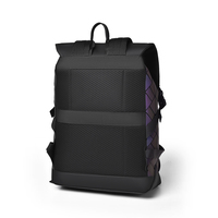 Sac à dos pour ordinateur portable simple avec cordon de serrage, logo personnalisé, grande capacité, multi-poches, imperméable, sac à dos professionnel pour les trajets quotidiens