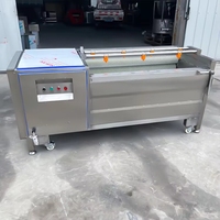 Machine à laver et à éplucher les pommes de terre et les carottes avec rouleau brosse en acier inoxydable