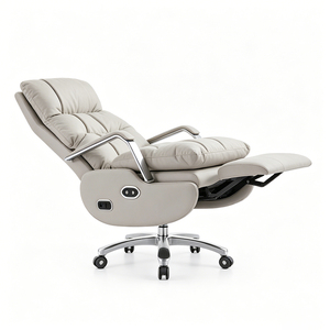 Silla de Oficina Ejecutiva con Masaje Eléctrico |   Sillón Reclinable de Cuero Genuino con Calefacción y Ventilación |   Silla de Oficina Ergonómica y Confortable - Product Image 5