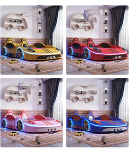 2026ใหม่เตียงเด็กบนรถดีไซน์การ์ตูนสร้างสรรค์พร้อมแผงกันลมและที่เก็บของธีมรถแข่งสำหรับเด็กวัยหัดเดิน - Product Image 5