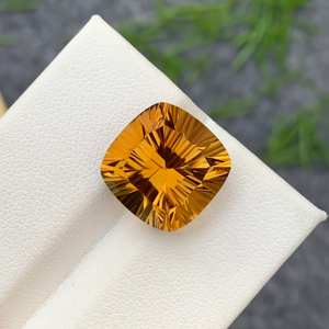 Cojín facetado de citrino natural de alta calidad, piedra preciosa genuina calibrada para la fabricación de joyas de proveedor indio al por mayor - Product Image 1