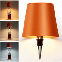 Lampe LED rechargeable à commande tactile pour bouteille de vin avec lumière ambiante RGB pour bar, salle à manger, type insert, veilleuse