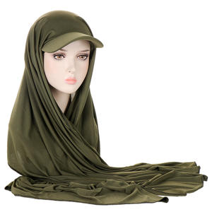 New Fashion Brim Solid Color Women's Scarf Hat <strong>Muslim</strong> Hijab Cap Headwear <strong>Accessories</strong> - Product Image 5