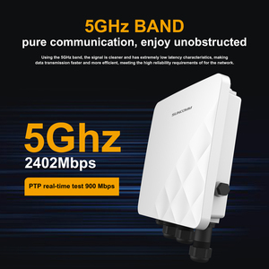 Nuevo puente inalámbrico para exteriores WBH6N WiFi 6 35Km IP67 carcasa de Metal Puerto Gigabit PoE Power PTP doble antena Poste/montaje en pared - Product Image 6