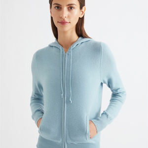 Cardigan da <span class=keywords><strong>Donna</strong></span> in Puro Cashmere <span class=keywords><strong>con</strong></span> <span class=keywords><strong>Zip</strong></span> e Cappuccio - Product Image 5