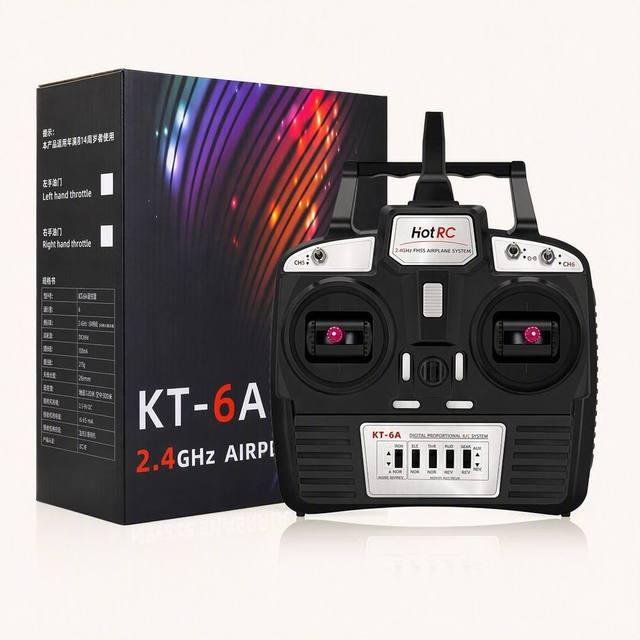 Hotrc KT-6A 2.4G 6CH FHSS Radio Transmitter Receiver System With Box for KT Board Machine RC Airplane FPV Drone DIY Model