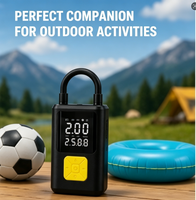 Compresseur d'air portable 150 PSI avec interface à vis, tuyau et indicateur de batterie – Pompe à air portative