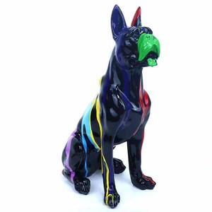 Creative Home Office Living Room Table Ornaments Animal Sculpture <strong>Artwork</strong> Colorful Resin <strong>Doberman</strong> Dog Statue Home Decor - Product Image 2