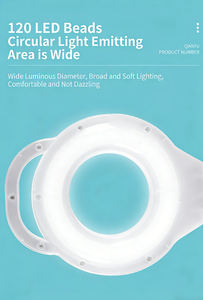 <span class=keywords><strong>Lampe</strong></span> de sol grossissante super lumineuse avec loupe 8X, 120 LED, <span class=keywords><strong>lampe</strong></span> de sol éclairée pour salon - Product Image 5