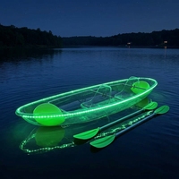 Kayak Transparent en cristal Offre Spéciale, Kayak à fond clair avec lumière LED