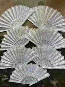 Abanico Plegable Floral al por Mayor para Mujer, Regalos Personalizados para Bodas, Diseño de Encaje Colorido, Abanicos Plegables de Plástico - Product Image 6