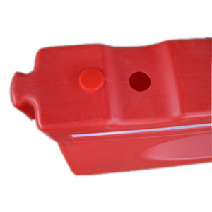 Barriera stradale nuovo materiale che soffia barriera riempita d'acqua di traffico in plastica rossa - Product Image 3