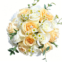 JYJT003 Support de bouquet sphérique facile à utiliser, poignée antidérapante, plastique alimentaire, écologique, incassable, cage en mousse florale pour mariage